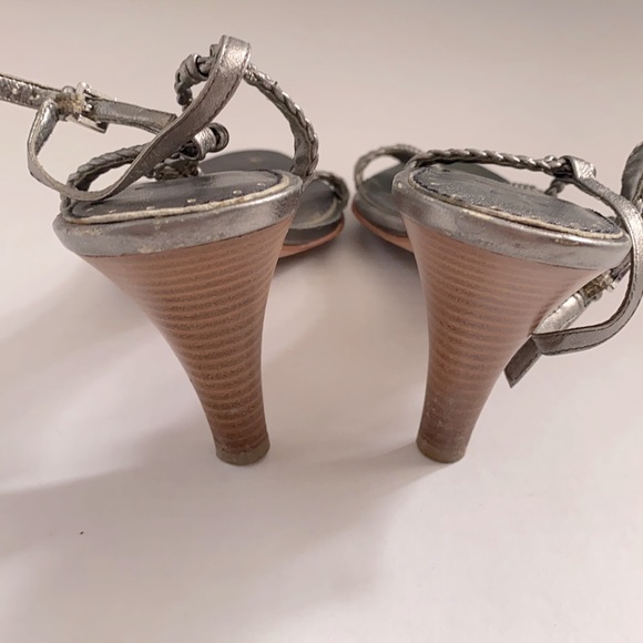 Richard Tyler women’s braided strappy anthracite grey high heel shoe - size 10 - Picture 6 of 7